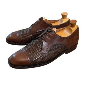Salvatore Ferragamo Brown Leather Oxfords